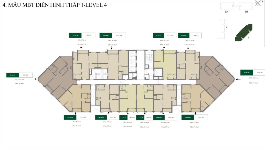 Tháp 1 -Tầng 4 - Green Skyline