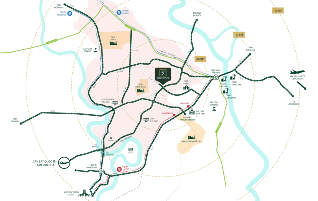 Vị trí Green Skyline